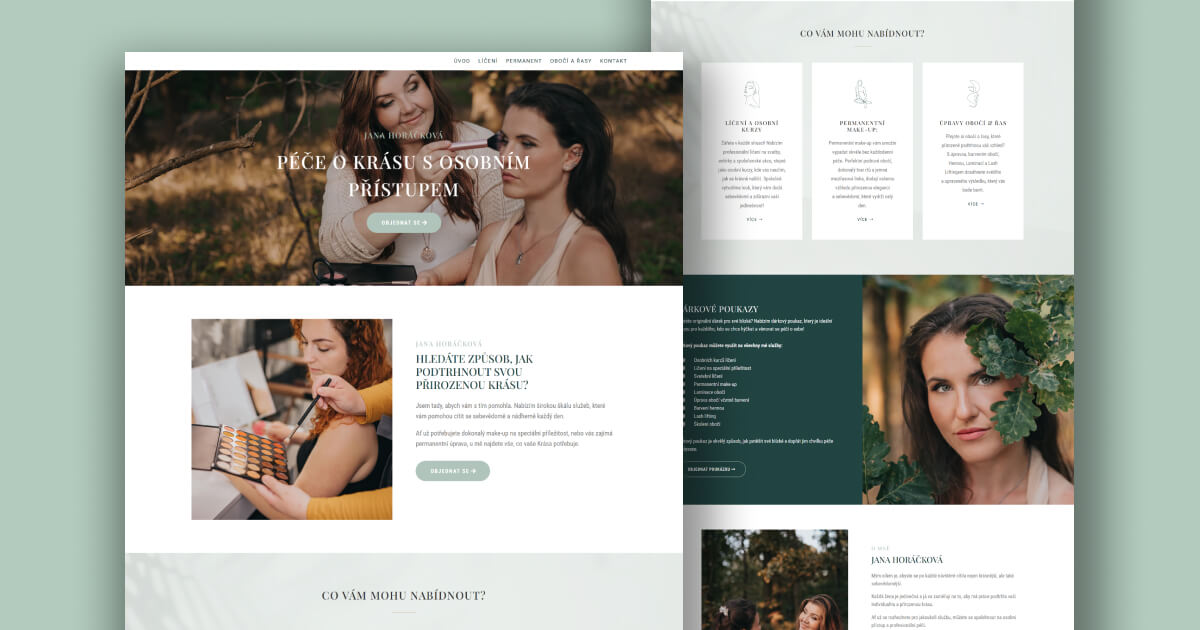 Web pro kosmetické studio