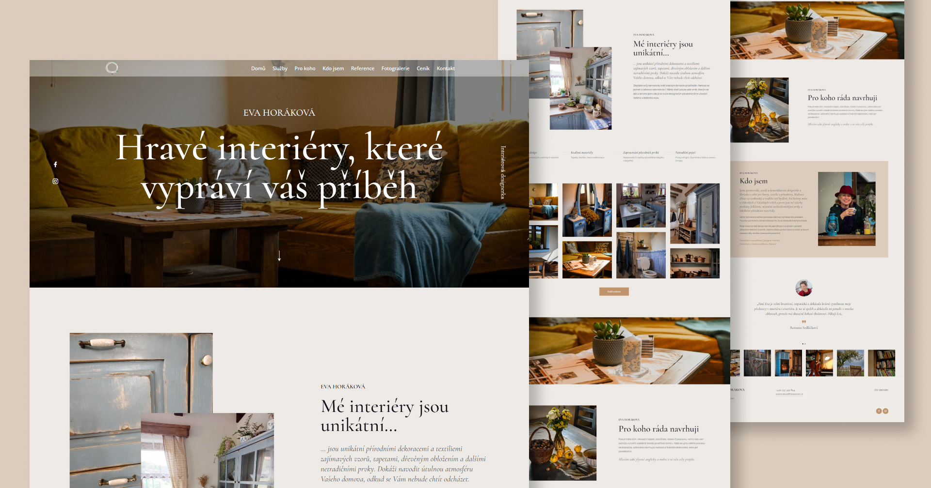 Web pro interierovou designérku